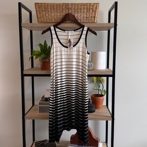 NWT Karen by Karen Kane Ombre Stripe Stretch Jersey Knit USA Dress, S